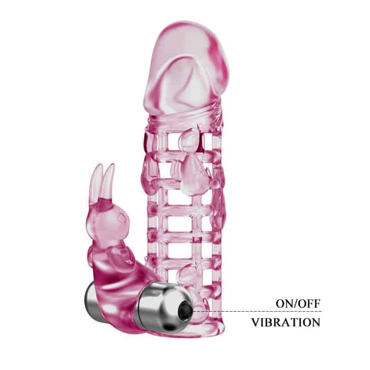 DC14M Mesh Condom with Stimulating Clitoral Vibrator Female — hình 7