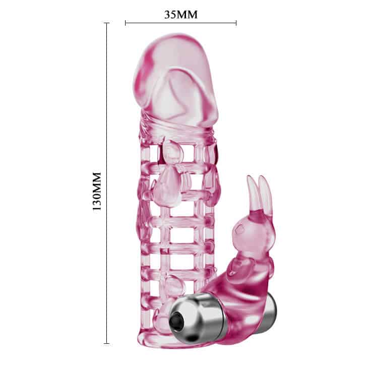DC14M Mesh Condom with Stimulating Clitoral Vibrator Female — Unique Features for Dual Stimulation