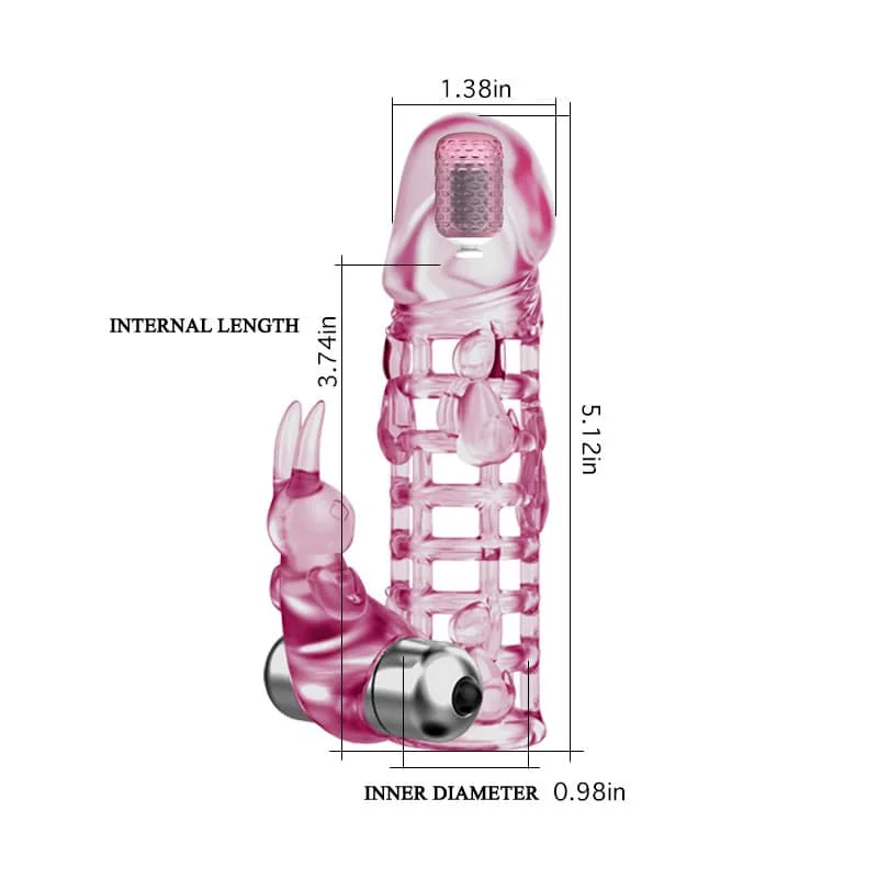 DC14R Mesh Vibrating Penis Sleeve with Root Stimulator — Premium Quality & Perfect Fit