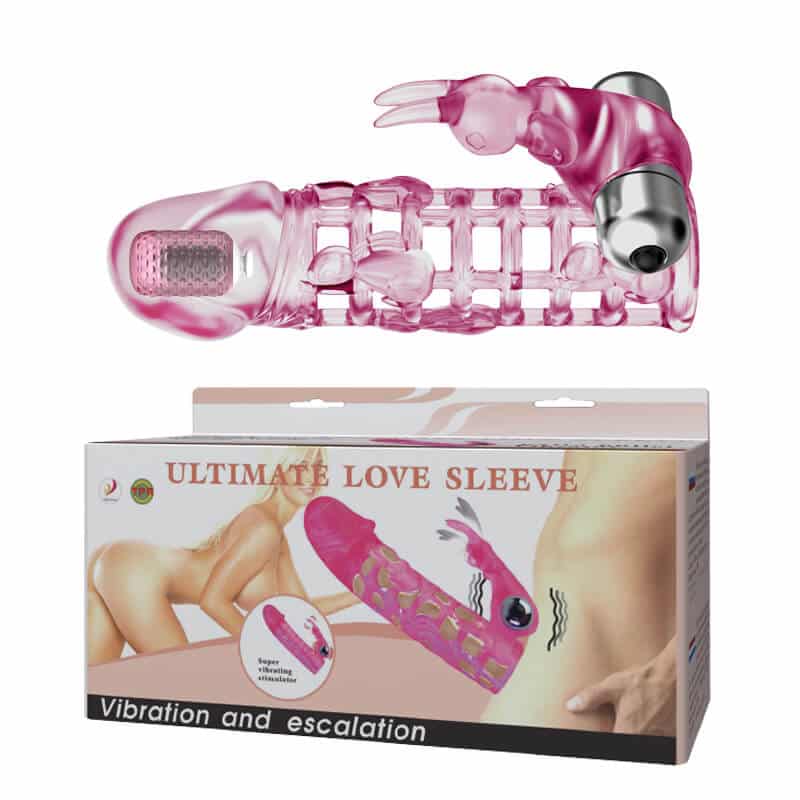 DC14R Mesh Vibrating Penis Sleeve with Root Stimulator — hình 9