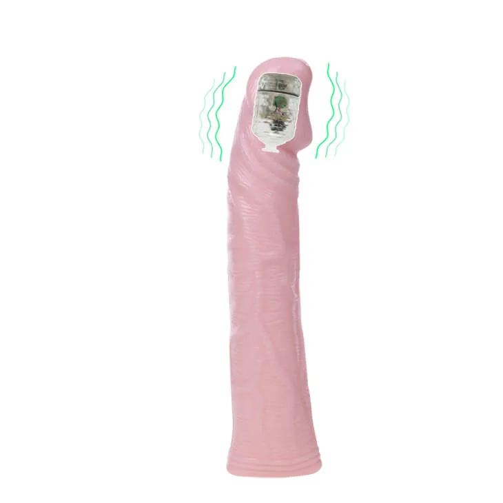DC14F Vibrating Penis Sleeve Extender with Ring 5cm — hình 3