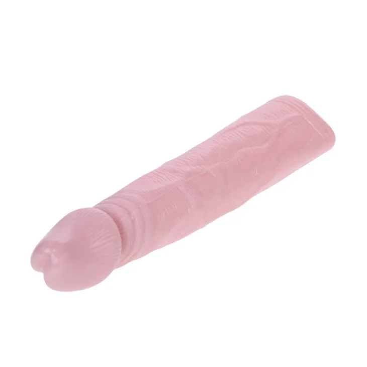 DC14F Vibrating Penis Sleeve Extender with Ring 5cm — Powerful Vibration for Intense Sensation