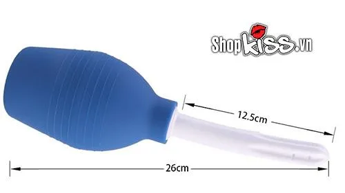 Blue Silicone Large Capacity Anal Vaginal Douche Wash Device — Superior Specifications for Ultimate Cleanliness