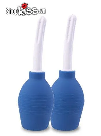 Blue Silicone Large Capacity Anal Vaginal Douche Wash Device — Convenient Large Anal and Vaginal Douche Spray