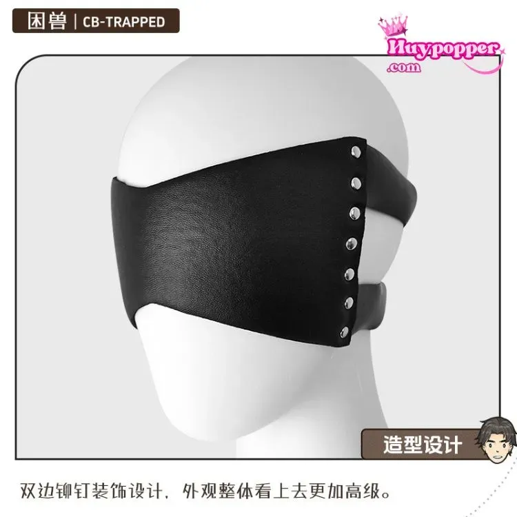 PU Leather BDSM Mask Adjustable For Men & Women — hình 3