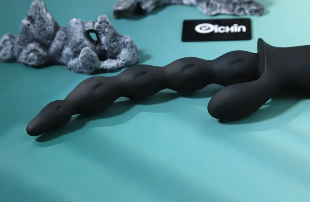 Black Pull Beads Dual Branch Silicone 10 Mode Anal — hình 4