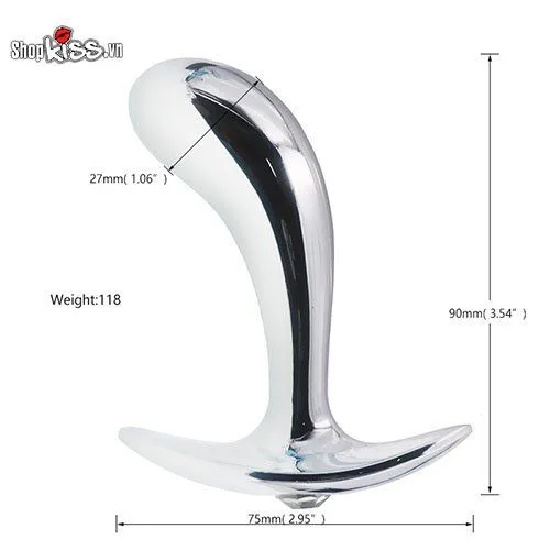 HM72N Stainless Steel Anal Pleasure Set Trio — This innovative shape precisely targets the prostate gland