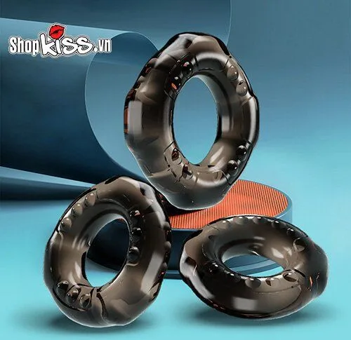 Baile Triple Penis Rings Delay and Pleasure Set — Versatile Usage for Personalized Experience