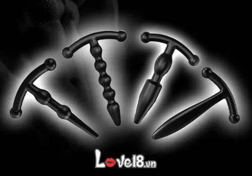 4PCS Male Urethral Stimulator Soft Silicone Black Set — Compact & Convenient Design