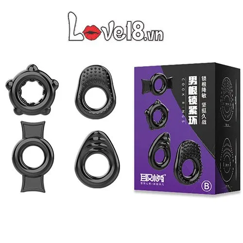 DC60N Silicone 4-Pack Delay Penis Rings Enhancer Set — Detailed Specifications for Perfect Fit and Comfort