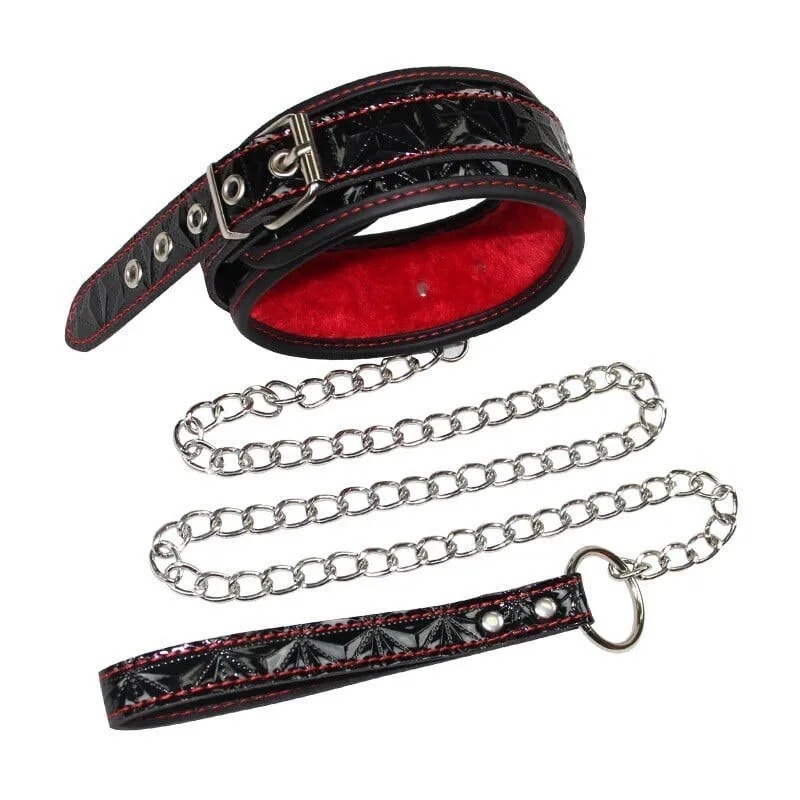 10-Piece Red-Black BDSM Leather Bondage Set Couples — hình 3