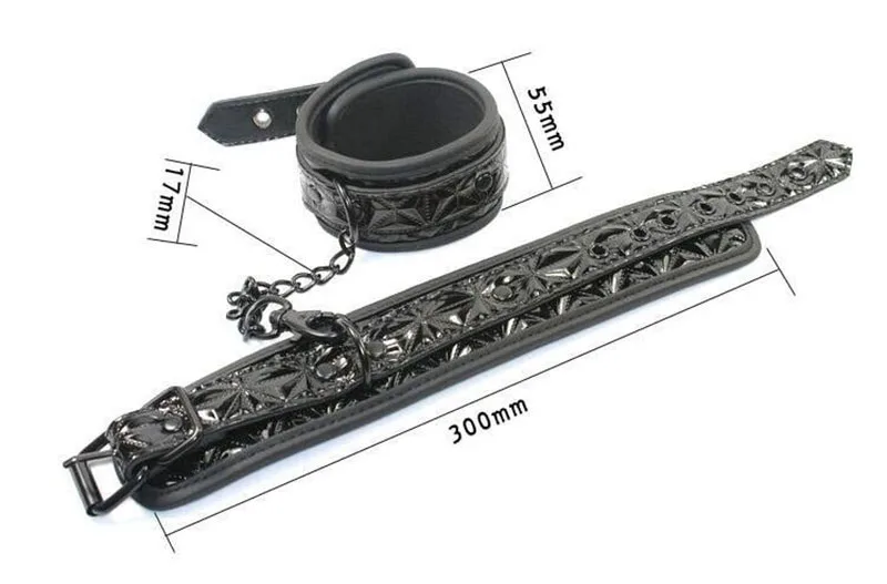 10-Piece Red-Black BDSM Leather Bondage Set Couples — hình 5