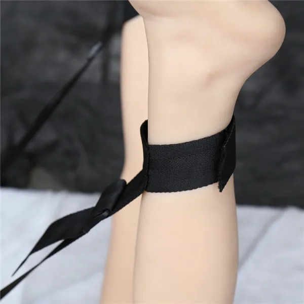 Unique BDSM Leg Lock Restraints Soft Leather Pads — hình 4