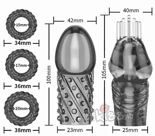 Super Special Studded Spiked Male Penis Sleeve Set — Safe and Skin-Friendly Material for Comfortable Use