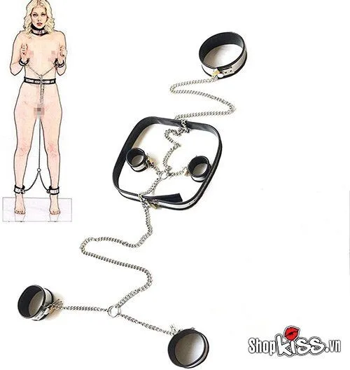 Bondage Set Handcuffs and Restraints Metal and Silicone — Versatile & Durable Design for Intense Play