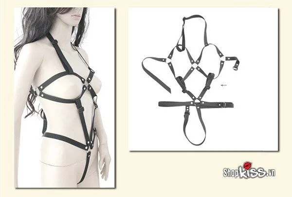Full Body BDSM Harness Sexy Nylon Lingerie — The superior quality nylon and metal details give it an