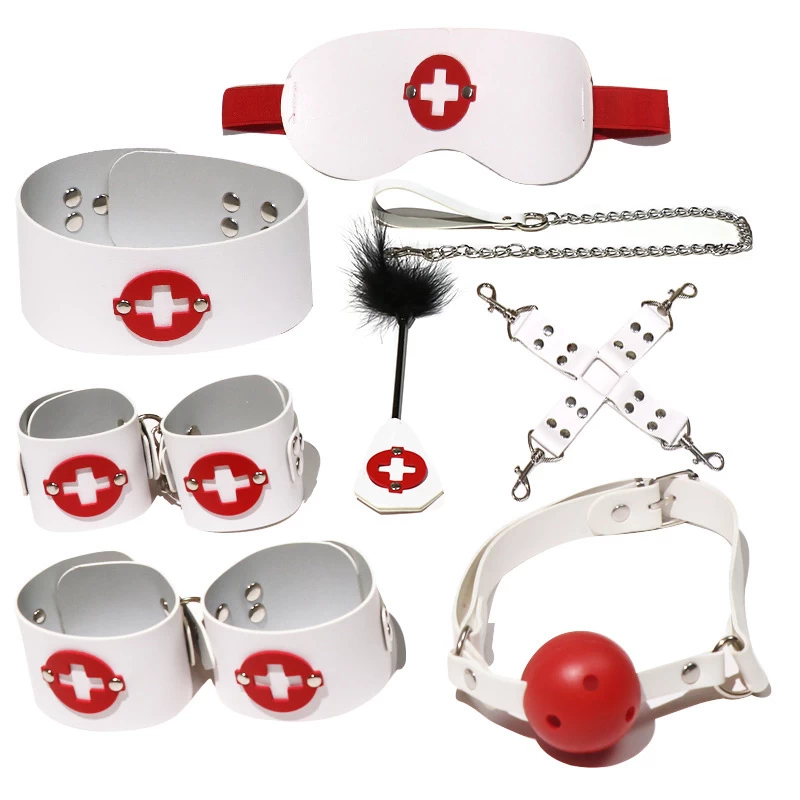 BDSM Nurse Costume 8-Piece Sexy Roleplay Lingerie Set — Exceptional 8-Piece Set for Ultimate Roleplay Fun