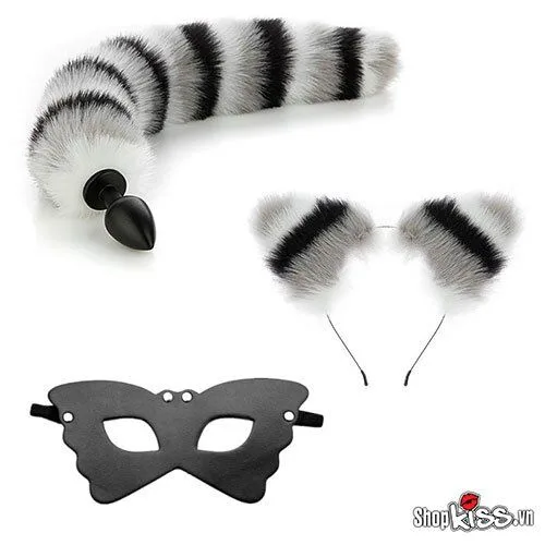 3-Piece BDSM Cosplay Fox Seductive Play Set Leather Bondage — Premium Quality Materials and Design