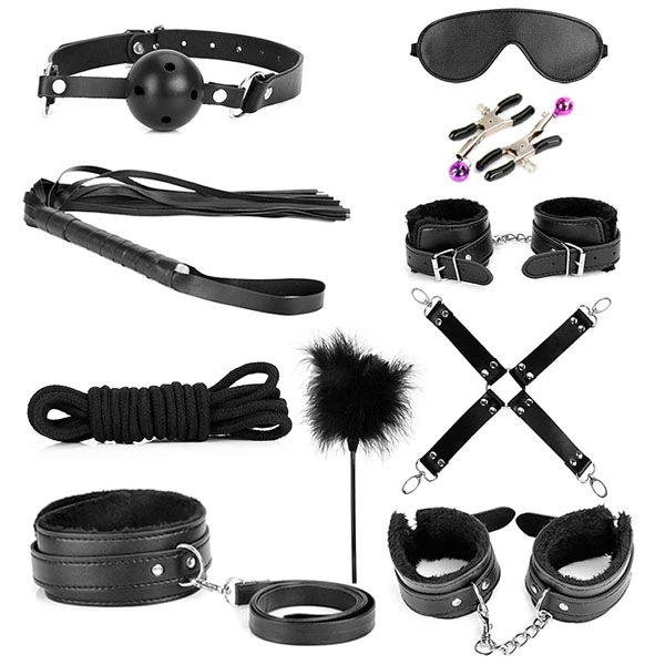 50 Shades BDSM 10-Piece Premium Leather Fetish Set — What’s Inside the 10-Piece Fifty Shades BDSM Set?