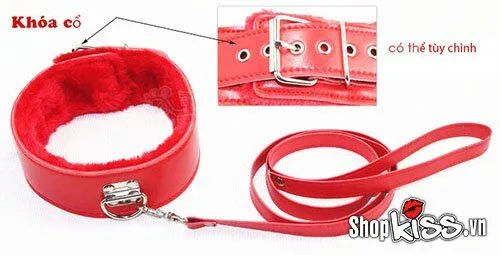 QT07 Red Leather BDSM 7-Piece Kit - Exciting Sensual Play — hình 6