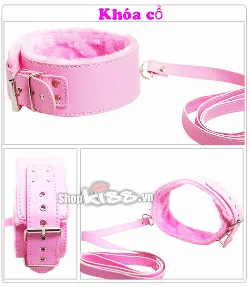 7-Piece Pink BDSM Kit Luxury Erotic Play Accessories — hình 5