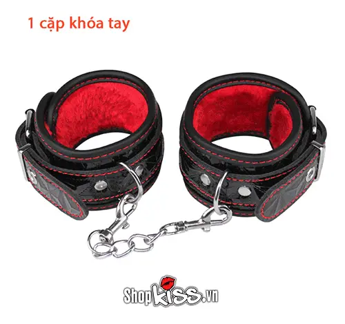 10 Pcs Leather BDSM Toy Set Couples Bondage — hình 3