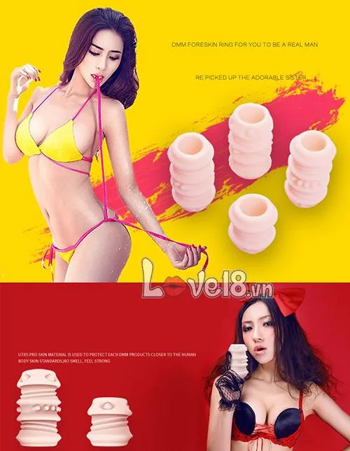 Silicone Ribbed Bulky Penile Extender Weapon for Men BD10F — hình 6