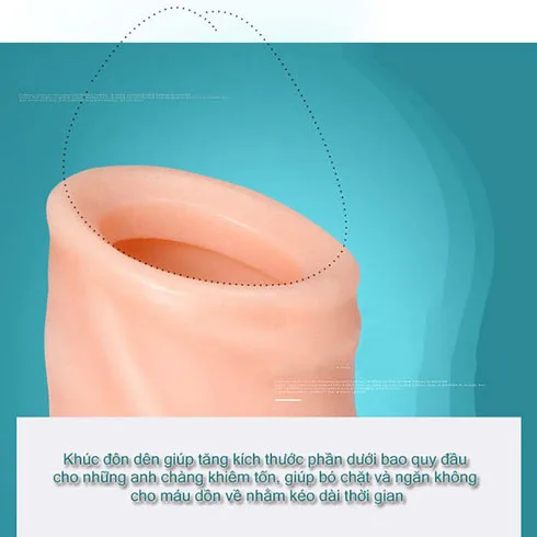 Silicone Penis Extender Sleeve Delay Condom Set — hình 4