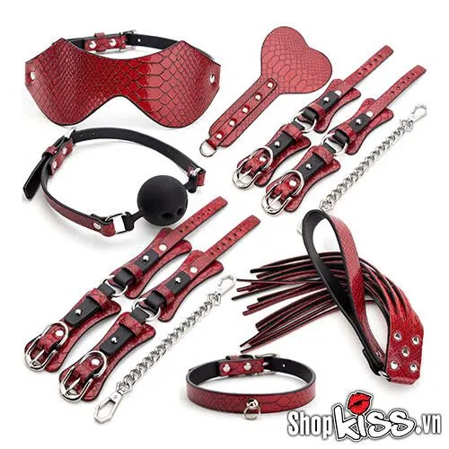 7-Piece PU Leather BDSM Restraint Kit