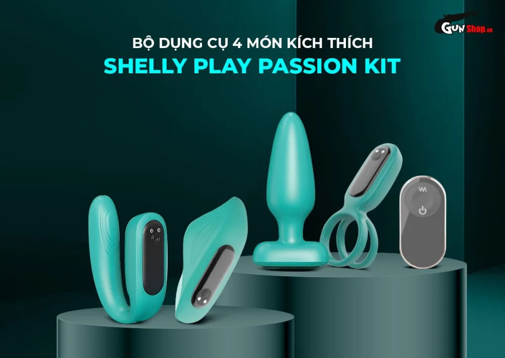 Shelly Play Passion Kit 4pcs Intense Pleasure Couple’s Stimulation Set
