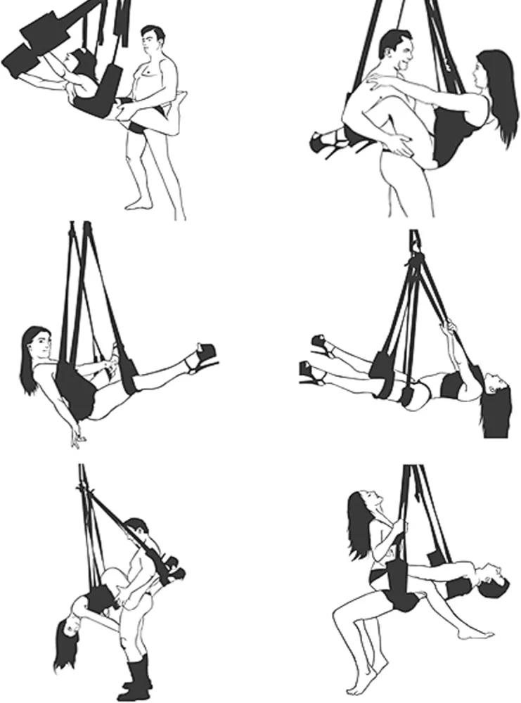 Hanging Sex Swing Durable Metal Soft Padding — This hands-free solution reduces physical strain