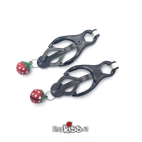 Sweet Strawberry Nipple Clamps with Bells – Erotic Couple — Exceptional Features and Design