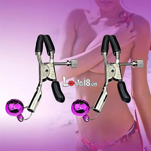 Adjustable Nipple Clamps with Bells Durable Metal BDSM — Ideal for Adventurous Couples and BDSM Enthusiasts