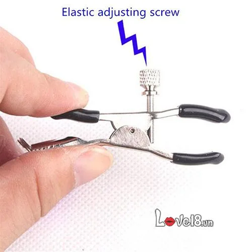 Adjustable Nipple Clamps with Bells Durable Metal BDSM — hình 3