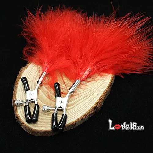 Feather Nipple Clamps Genuine Metal Sensual Stimulating — Perfect Fit and Weight for Every User