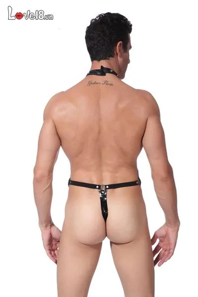 Sexy Black Thong Lingerie Leather Strap Erotic Wear Freesize — Order now and transform your bedroom experience!