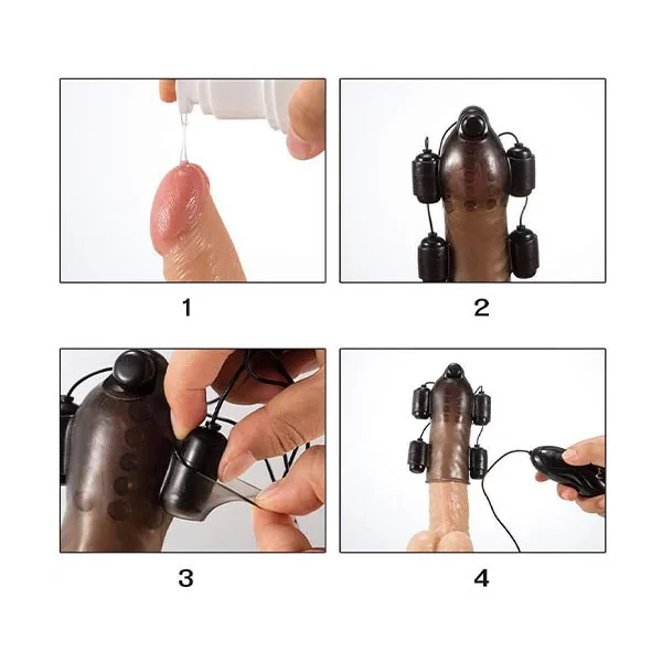 Male Masturbator Set 5 Vibration Heads Intense Pleasure — hình 8