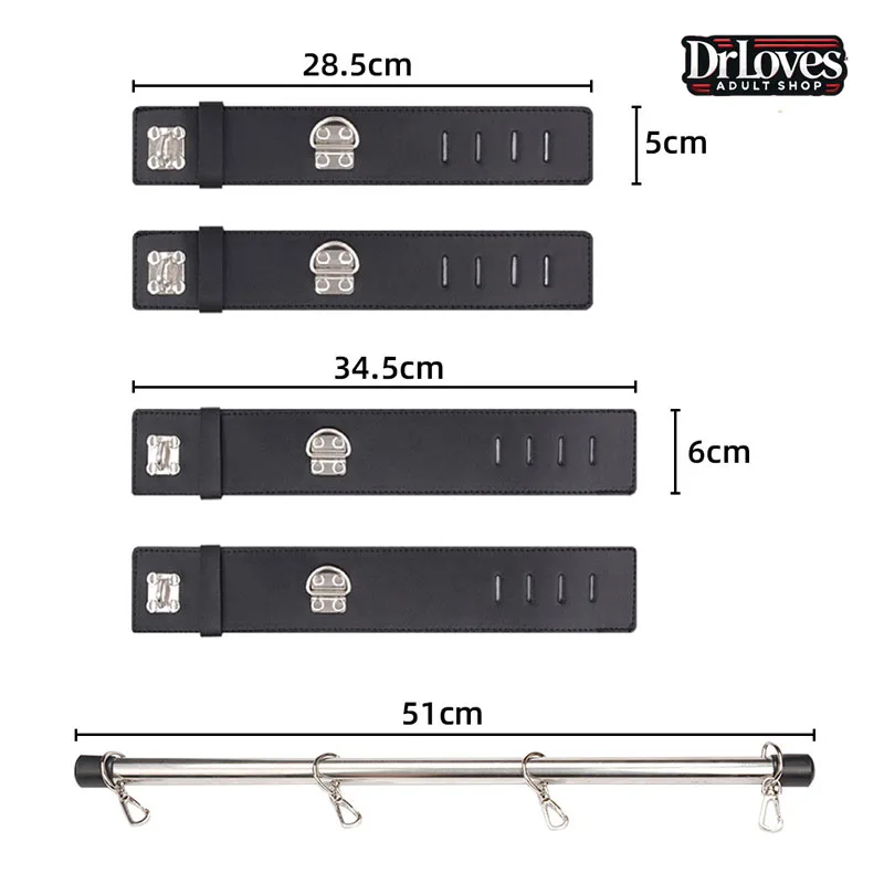 OEM BDSM Hand Foot Restraint Set With Locks Leather Soft — hình 3
