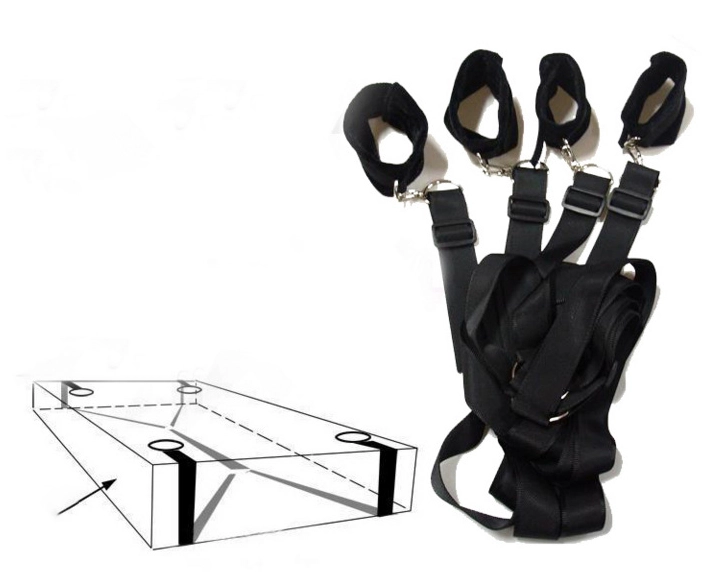 Soft Stretchy Bondage Restraint Handcuffs Set — hình 4