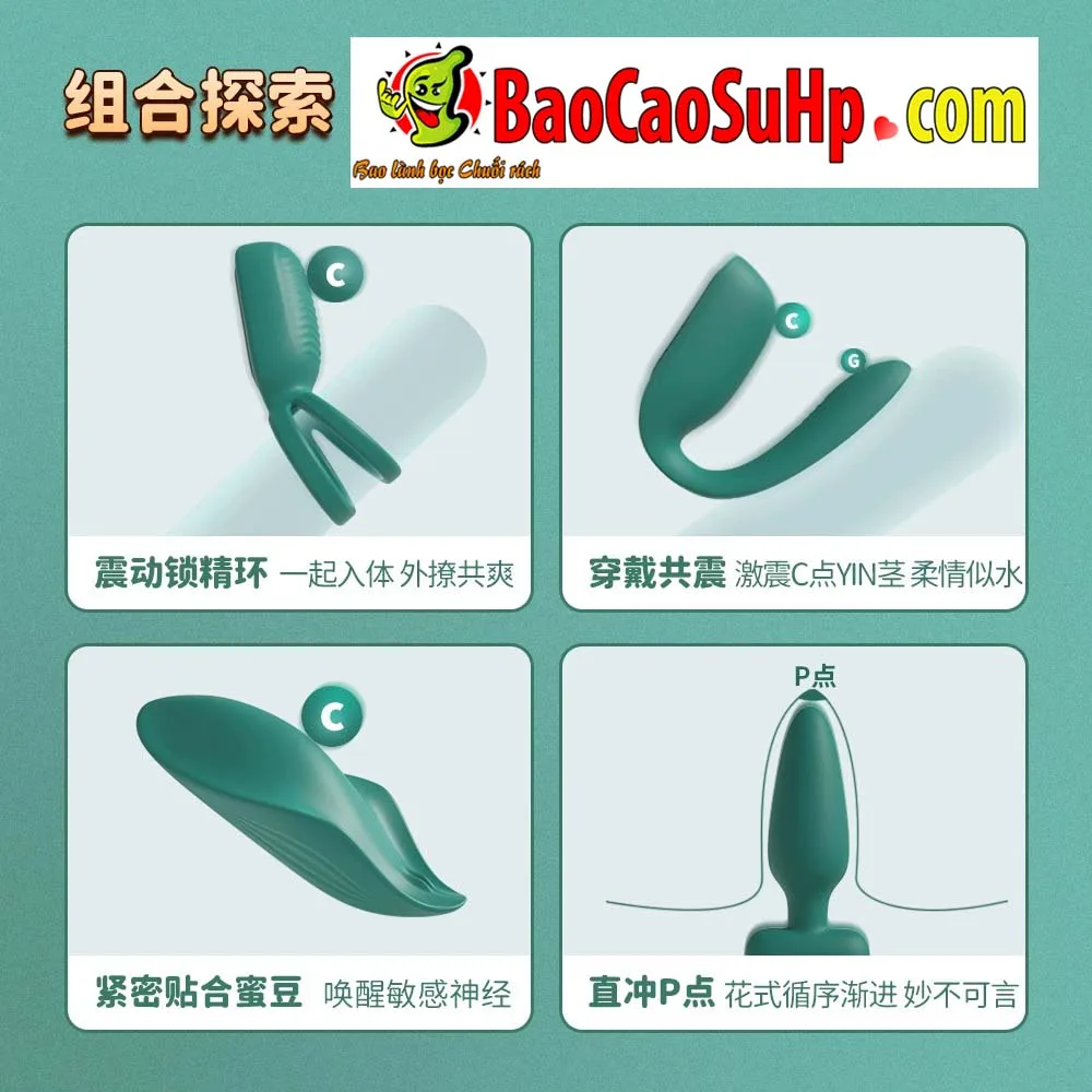 Shande S429 Massager Set Cock Ring Anal Plug — hình 2