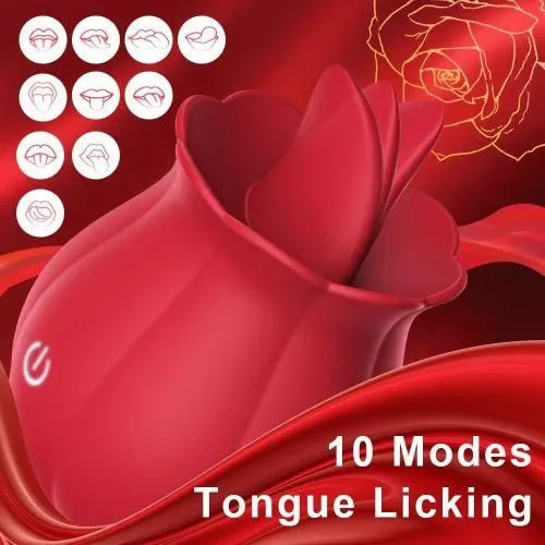 HOT JOY NIGHT 10-Speed Silicone Tongue Licking Vibrator — hình 3
