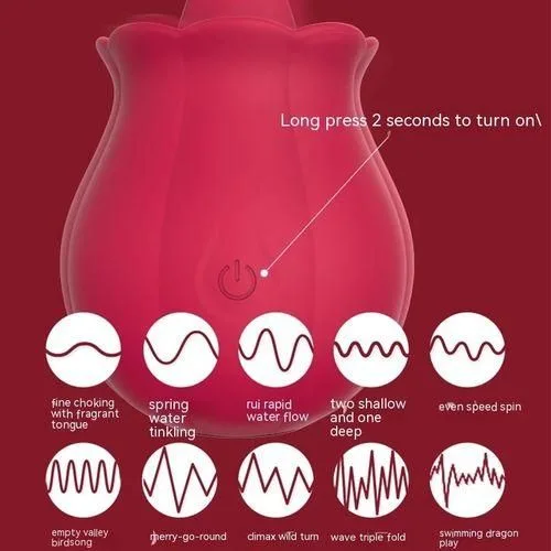 HOT JOY NIGHT 10-Speed Silicone Tongue Licking Vibrator — hình 4