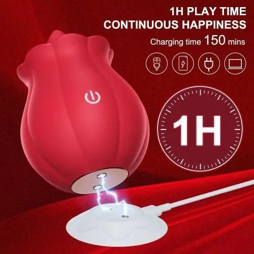 HOT JOY NIGHT 10-Speed Silicone Tongue Licking Vibrator — hình 5