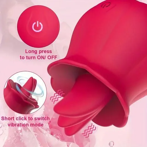 HOT JOY NIGHT 10-Speed Silicone Tongue Licking Vibrator — hình 6