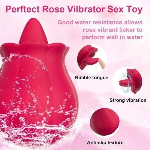 HOT JOY NIGHT 10-Speed Silicone Tongue Licking Vibrator — hình 7