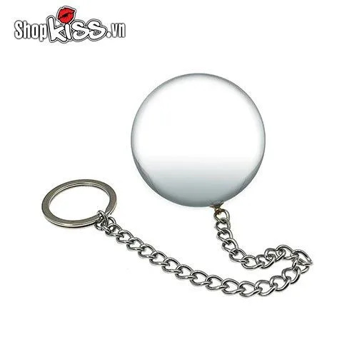 Glass Prostate Stimulation Ball With Stainless Chain — hình 4