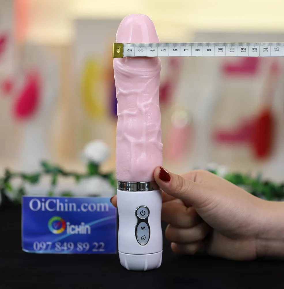Boss Back Straight Rotating Vibrating Soft Silicone Dildo — hình 3