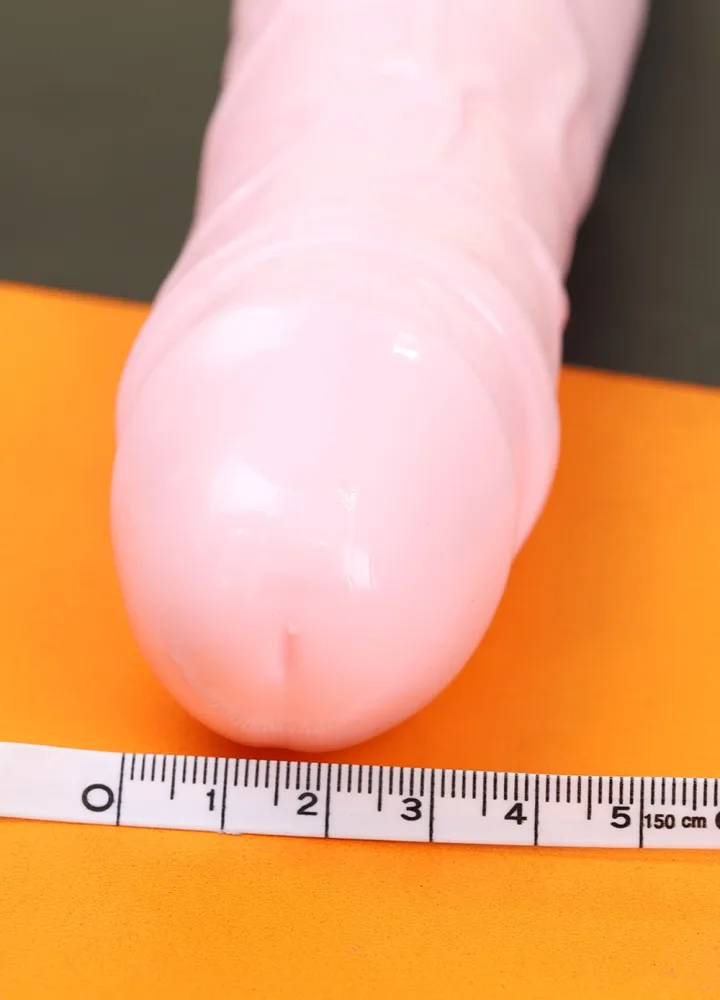 Boss Back Straight Rotating Vibrating Soft Silicone Dildo — hình 2