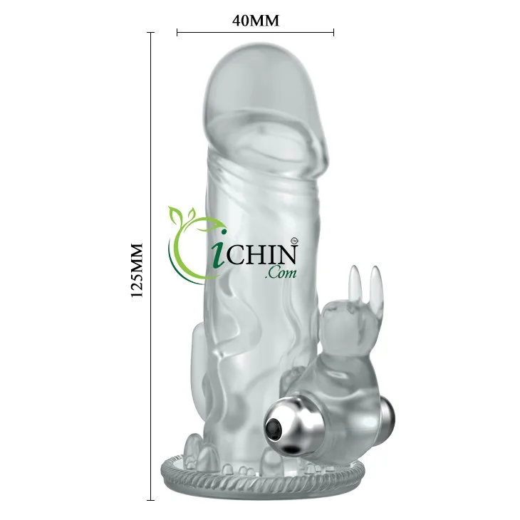 Brave Man Vibrating Extension Condom for Intense Pleasure — Unique Clitoral Stimulation with Rabbit Ear Vibrator
