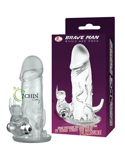 Brave Man Vibrating Extension Condom for Intense Pleasure — Enhance Endurance & Prolong Intimacy